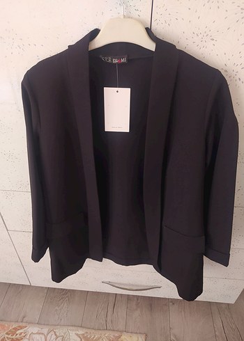 Kadın Siyah Midi Boy Blazer Ceket