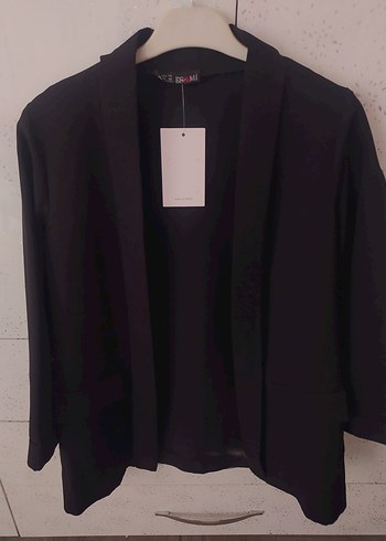m Beden Kadın Siyah Midi Boy Blazer Ceket