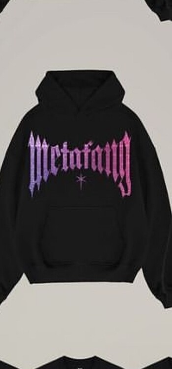 Metafang shibuya rhinestone hoodie