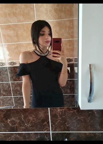 Zincir Detaylı Siyah abiye - Görsel 5