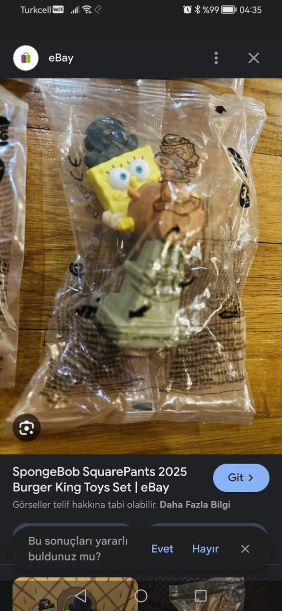 Burger King Sünger Bob Aksiyon Figürü - Görsel 2