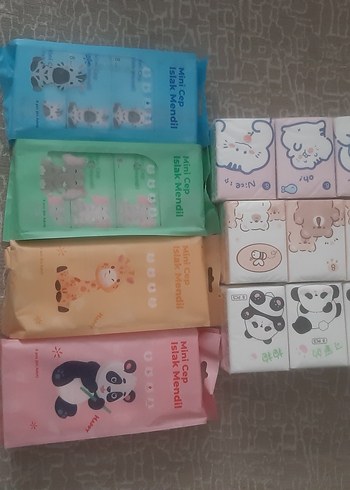 1 paket 130 tl Okul Mendilleri ve Mini Cep Islak Mendil Seti - Görsel 7