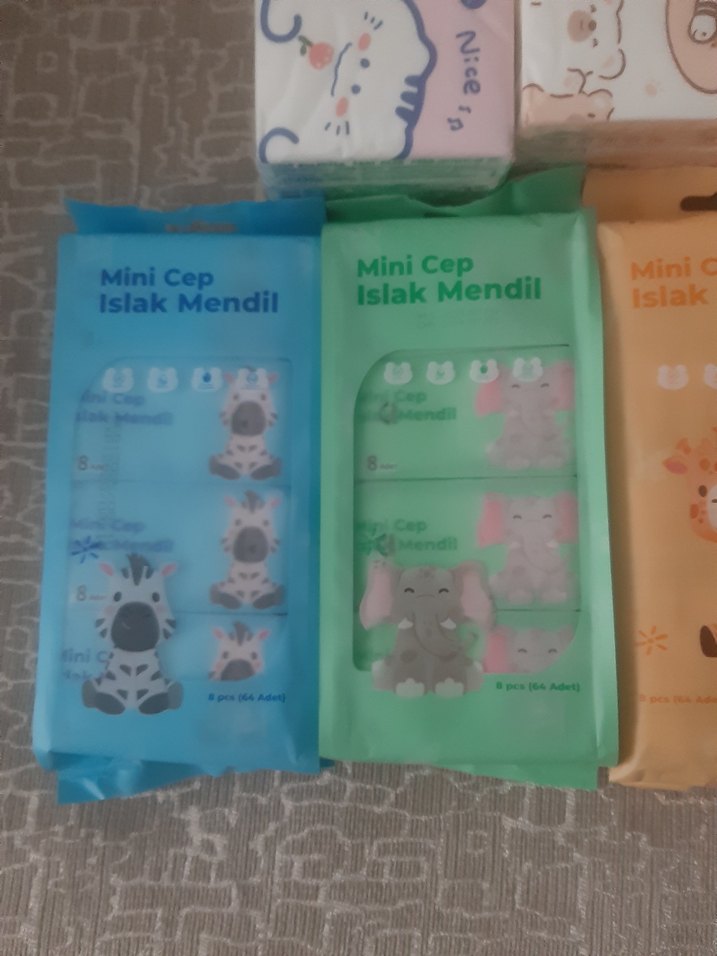 1 paket 130 tl Okul Mendilleri ve Mini Cep Islak Mendil Seti - Görsel 2