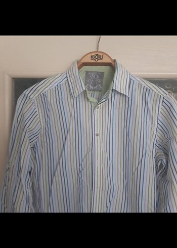 KiQILI Çok Renkli Çizgili Kısa Kollu Erkek Gömlek - Görsel 2