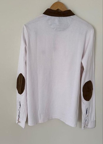 Düğmeli Beyaz Uzun Kollu Polo Tişört - Görsel 6