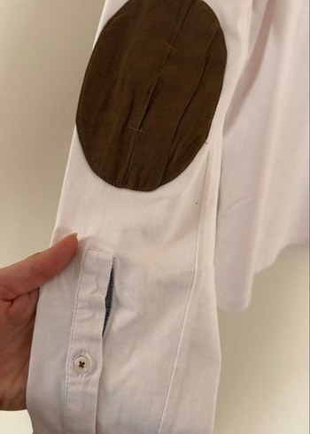 Düğmeli Beyaz Uzun Kollu Polo Tişört - Görsel 4