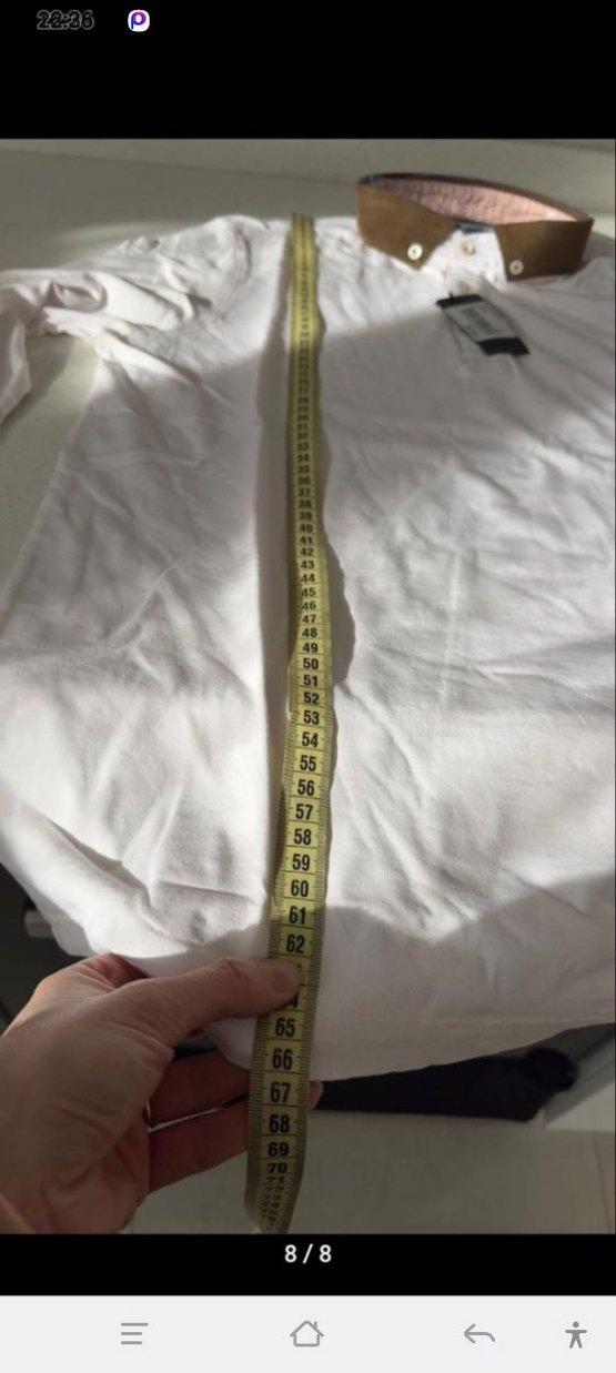 Düğmeli Beyaz Uzun Kollu Polo Tişört - Görsel 2