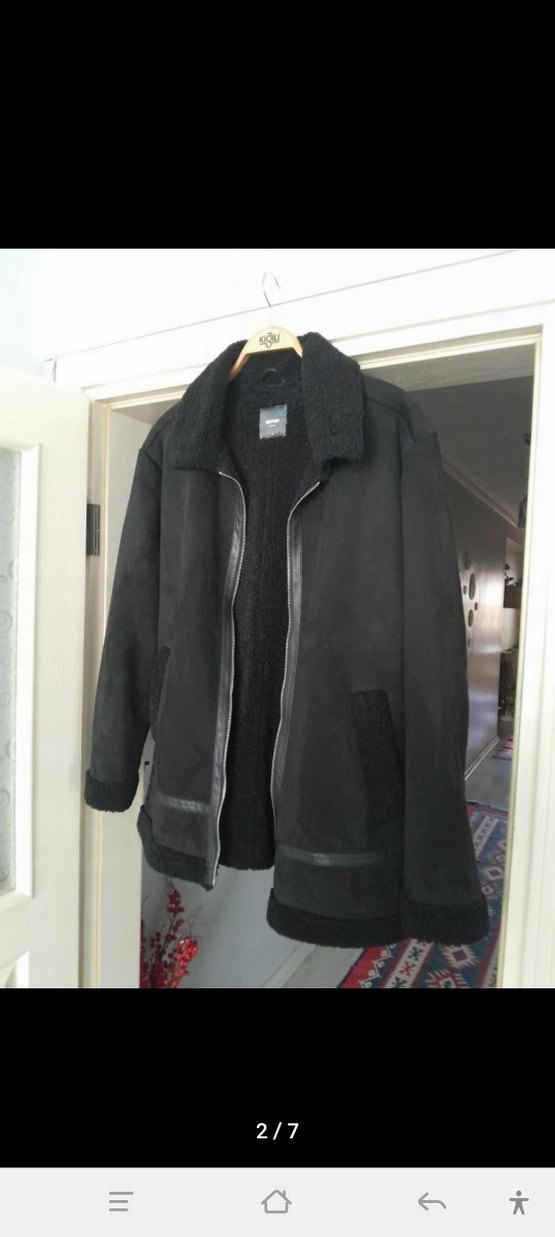 Siyah Süet Fermuarlı erkek Ceket - Görsel 4