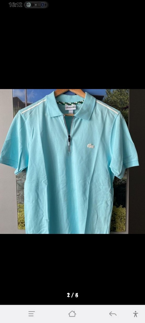 Turkuaz Fermuarlı Erkek Polo Tişört - Görsel 2