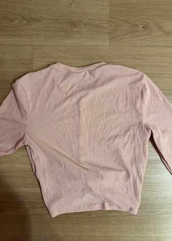 H&M Pembe Uzun Kollu  Kadın Tişört - Görsel 3