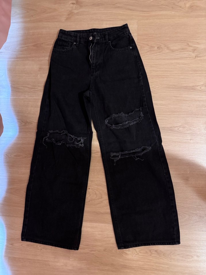 BERSHKA Siyah Kadın Denim Jean Pantolon - Görsel 2