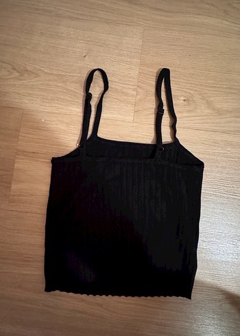 H&M Siyah İnce Askılı Kadın Atlet - Görsel 2