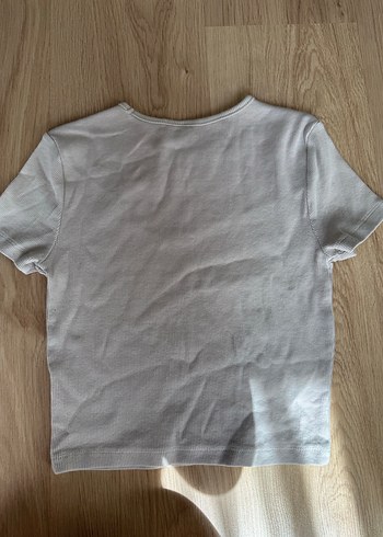 H&M Bej Kısa Kollu Crop