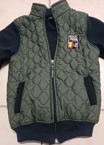 Erkek Çocuk Haki Fermuarlı Street Wear Mont