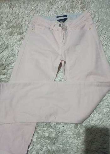 Pembe Midi Kadın Jean Pantolon