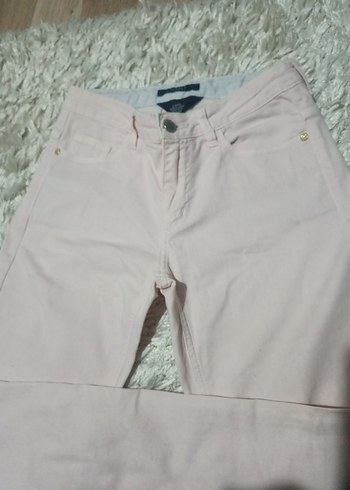 34 Beden pembe Renk Pembe Midi Kadın Jean Pantolon