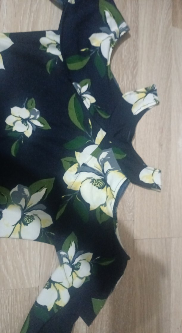 Yeşil Çiçek Desenli midi Kadın Elbise - Görsel 5