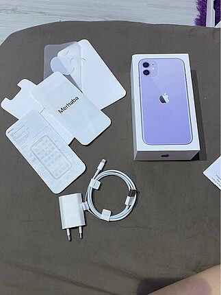 İphone orjinal sıfır kullanılmamış şarj kablosu ve şarj başlığı
