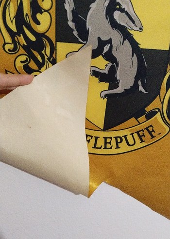  Beden Parlak Sarı Hufflepuff Duvar Afişi