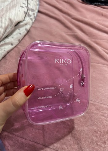 ORJİNAL KIKO Pembe Şeffaf Makyaj Çantası - Görsel 2