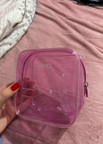 ORJİNAL KIKO Pembe Şeffaf Makyaj Çantası - Görsel 3