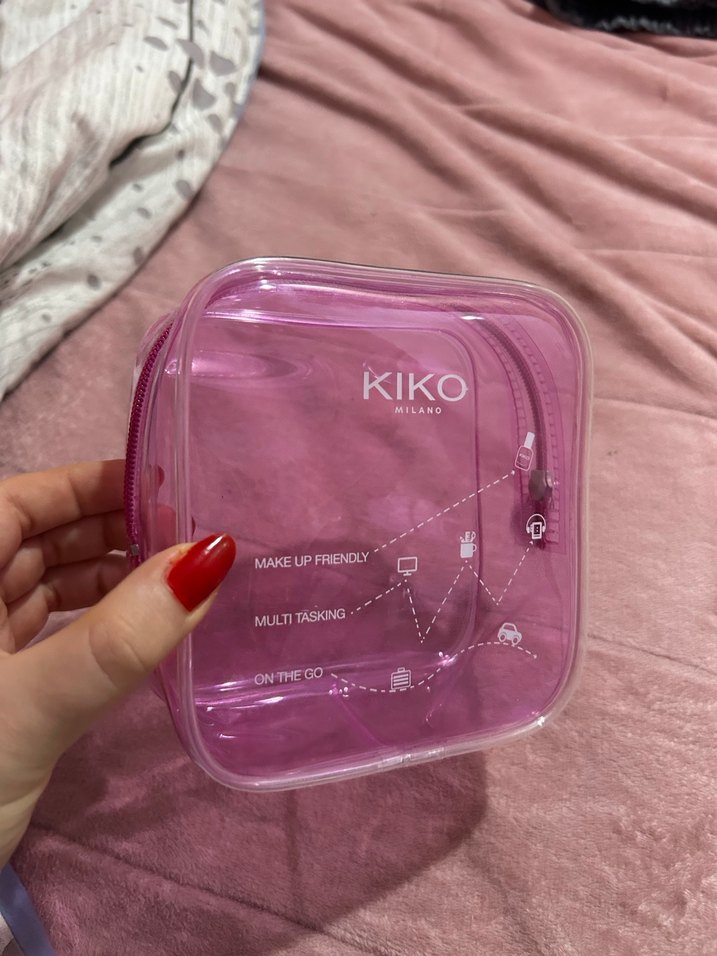ORJİNAL KIKO Pembe Şeffaf Makyaj Çantası - Görsel 2