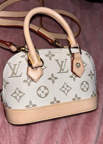 Pembe Baskılı Deri Kadın Çanta - Görsel 2