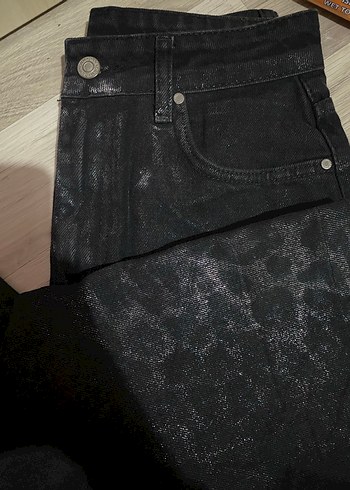 Leopar Desenli Kadın Bol Kesim Jean - Görsel 2