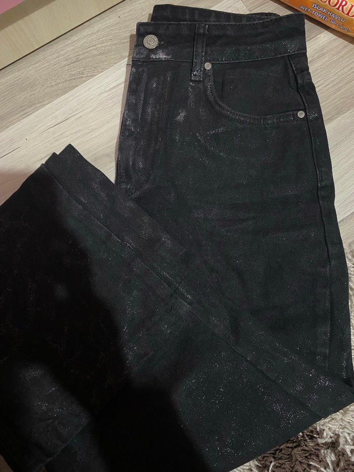 Leopar Desenli Kadın Bol Kesim Jean - Görsel 3