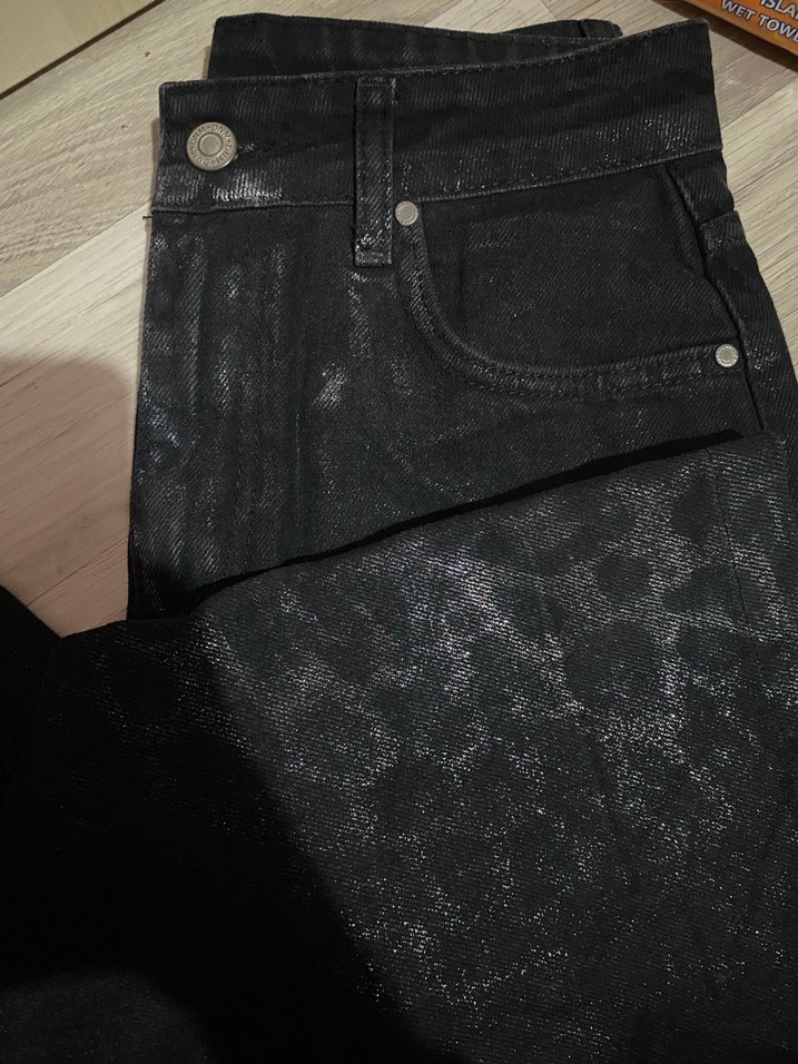 Leopar Desenli Kadın Bol Kesim Jean - Görsel 2