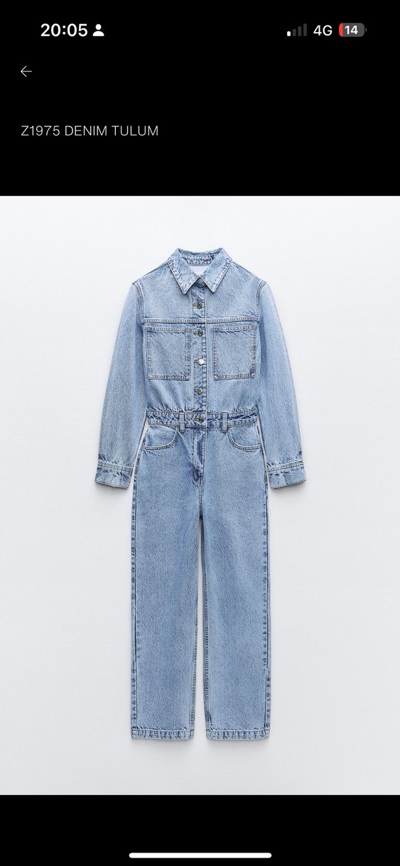 ZARA 
Kadın Kot Tulum - Görsel 4