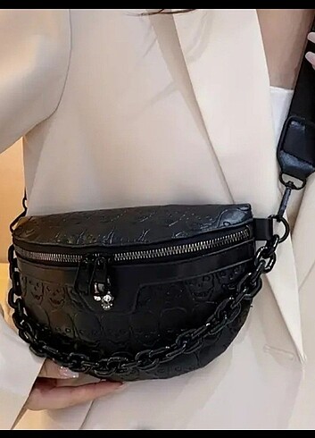 Beden siyah Renk Gotik kuru kafa çanta