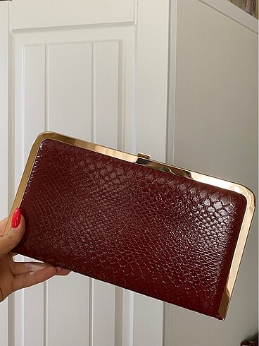 Clutch Abiye Çanta Bordo