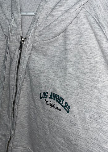 xxl Beden gri Renk Gri Fermuarlı Kadın Sweatshirt