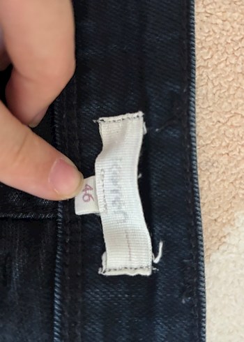 46 Beden Siyah Denim Pantolon