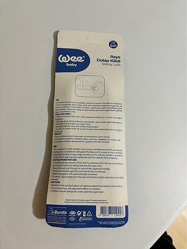 Raylı dolap bebek kilidi - Görsel 2