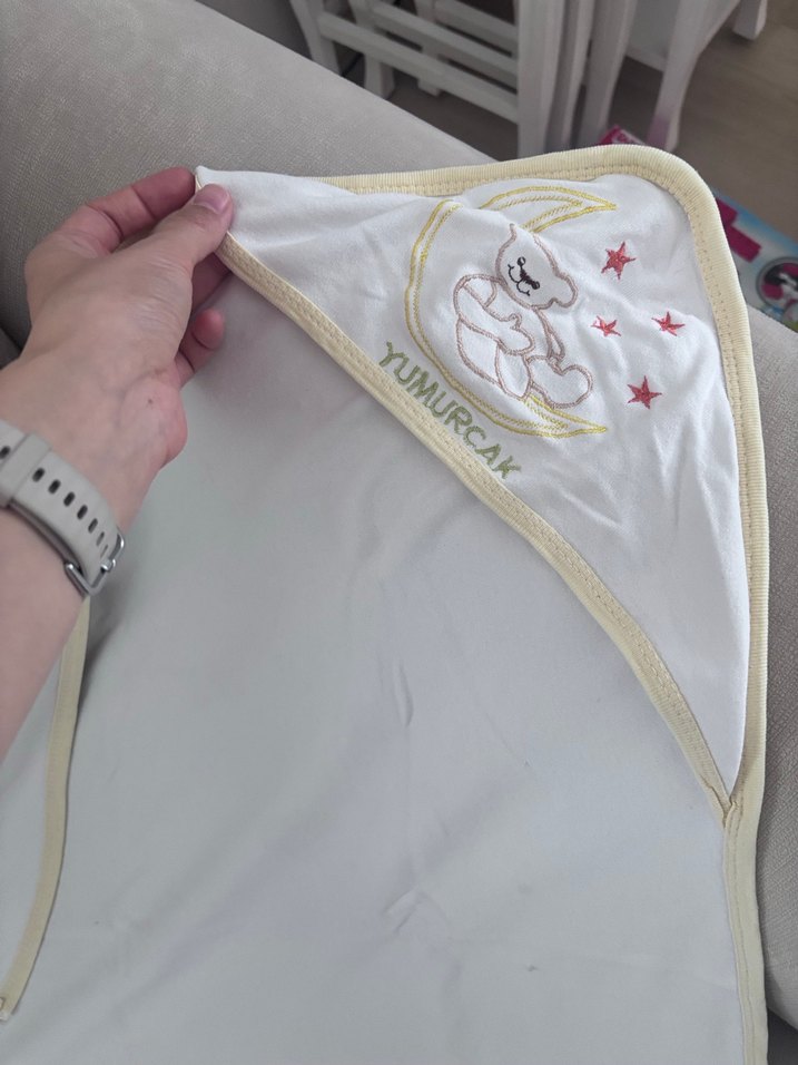 Beyaz Bebek Battaniyesi, Yumuşak Kumaşlı - Görsel 2