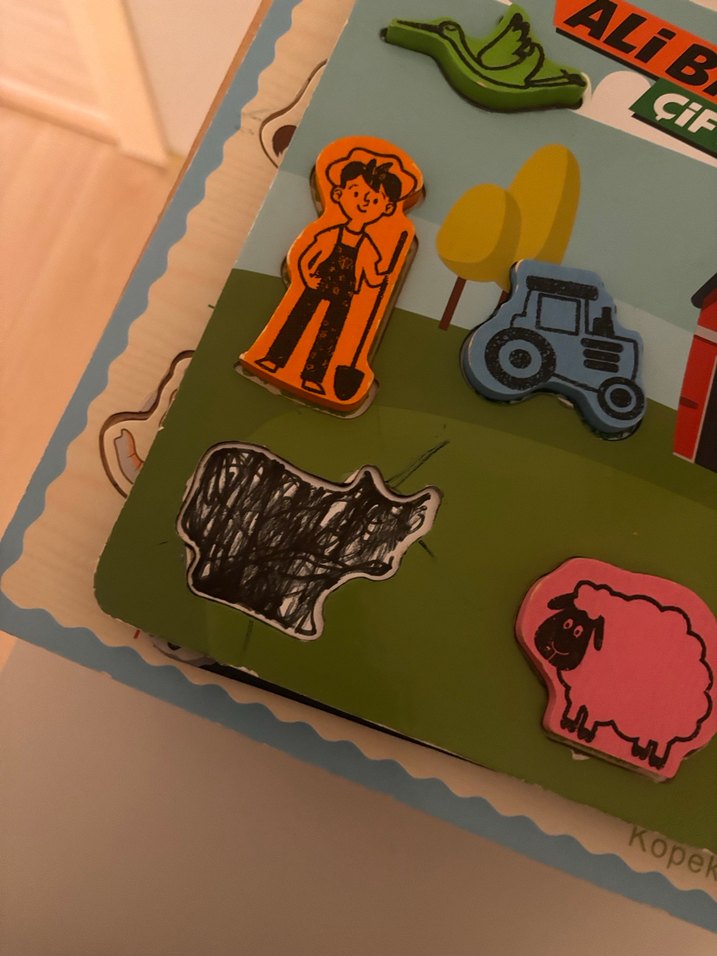 Ali Baba Çiftliği Ahşap Çocuk Puzzle - Görsel 2