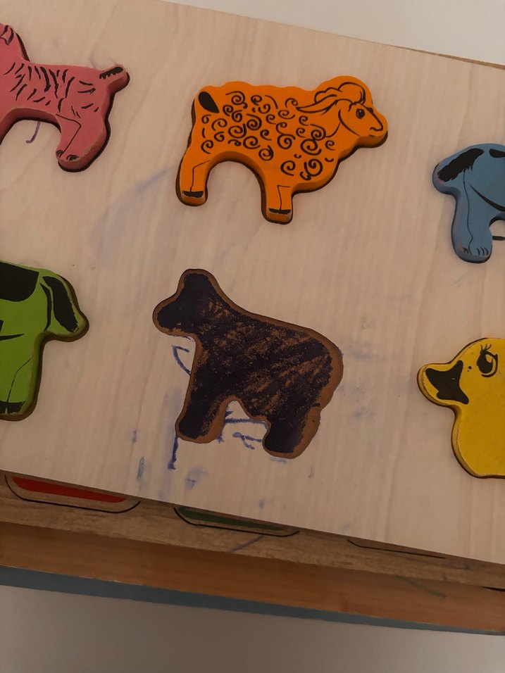 Çocuklar için Hayvan Figürlü Ahşap Puzzle - Görsel 2