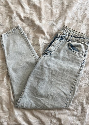 Gri Batik Desenli Kadın Kot Pantolon