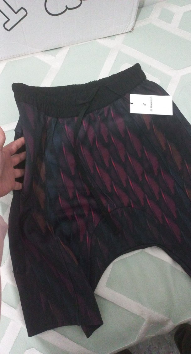 LES BENJAMINS Bordo Erkek şort bermuda S beden - Görsel 4