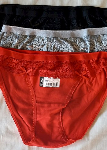 Dantel Detaylı Kadın Midi Külot Seti - Görsel 2