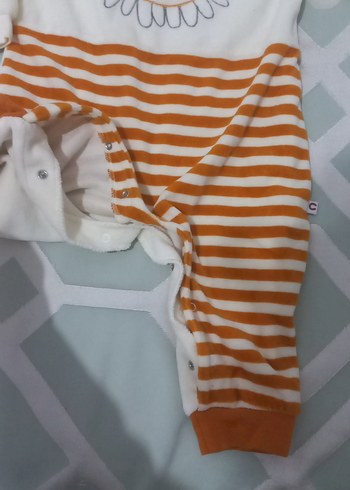 Uzun Kollu kadife Renkli Erkek Bebek Tulum - Görsel 3