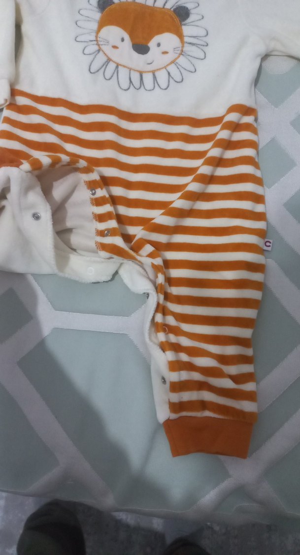 Uzun Kollu kadife Renkli Erkek Bebek Tulum - Görsel 3