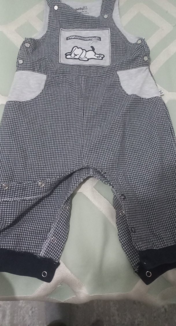 Erkek Çocuk Gri Askılı Tulum - Görsel 3