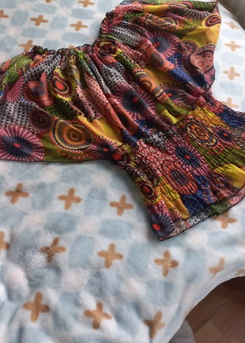 Renkli Bohem Mini Bluz - Görsel 3