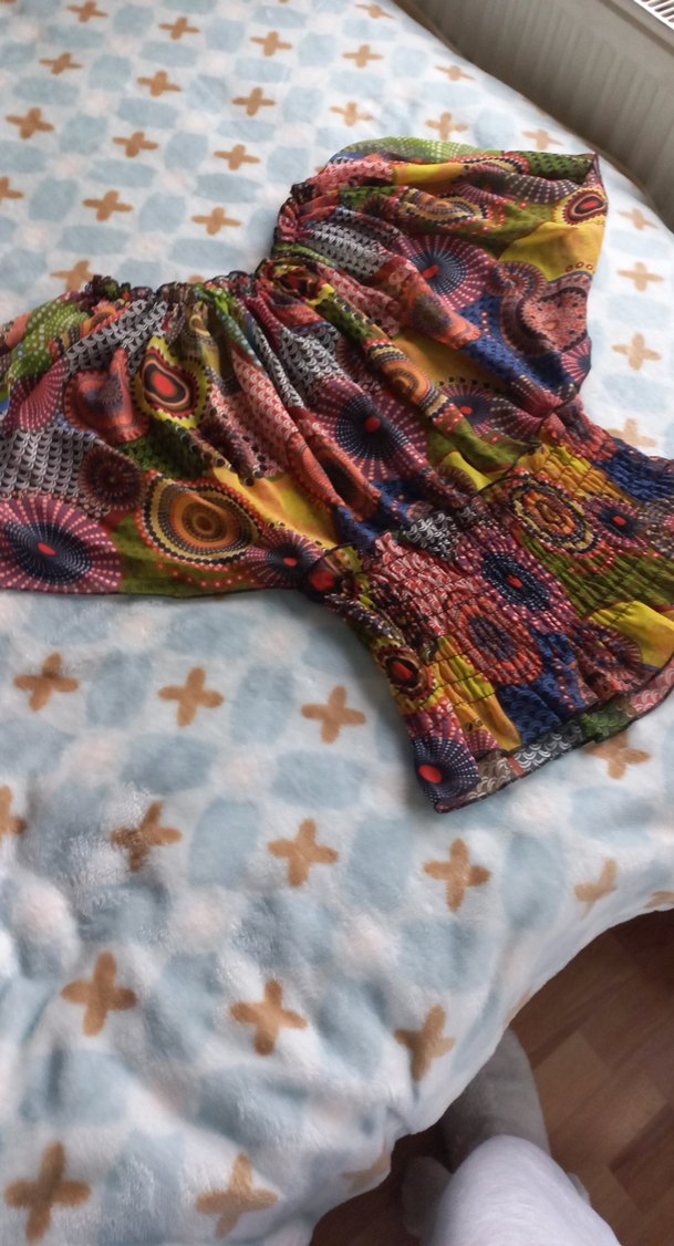 Renkli Bohem Mini Bluz - Görsel 3