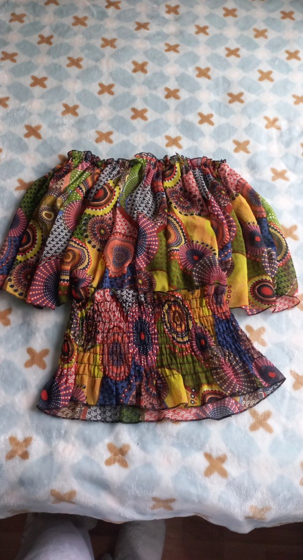 Renkli Bohem Mini Bluz - Görsel 4