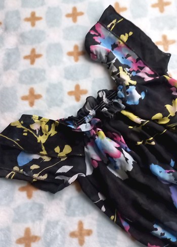 Renkli Desenli kadın Bluz - Görsel 2