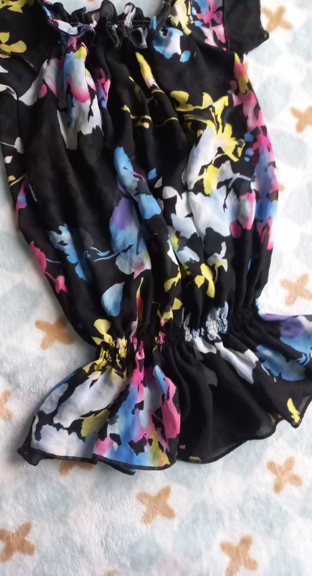 Renkli Desenli kadın Bluz - Görsel 3